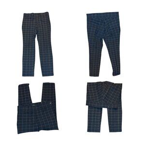 Ann Taylor Factory Black Grid-Patterned Pants Size M